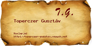 Toperczer Gusztáv névjegykártya