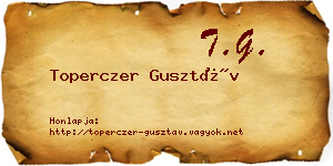 Toperczer Gusztáv névjegykártya